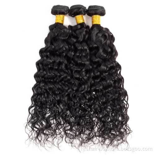 2019 li&queen Water Wave Machine Weft Hair, New Arrival Virgin Hair Original Brazilian Human Hair